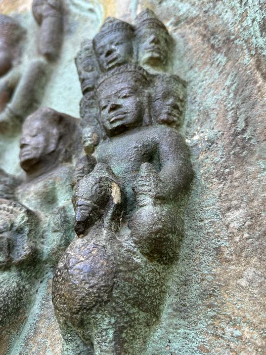 The God of War with 6 Heads-Karthikeya-Peung Kim Nou-Siem Reap Cambodia-Stumbit Heritage